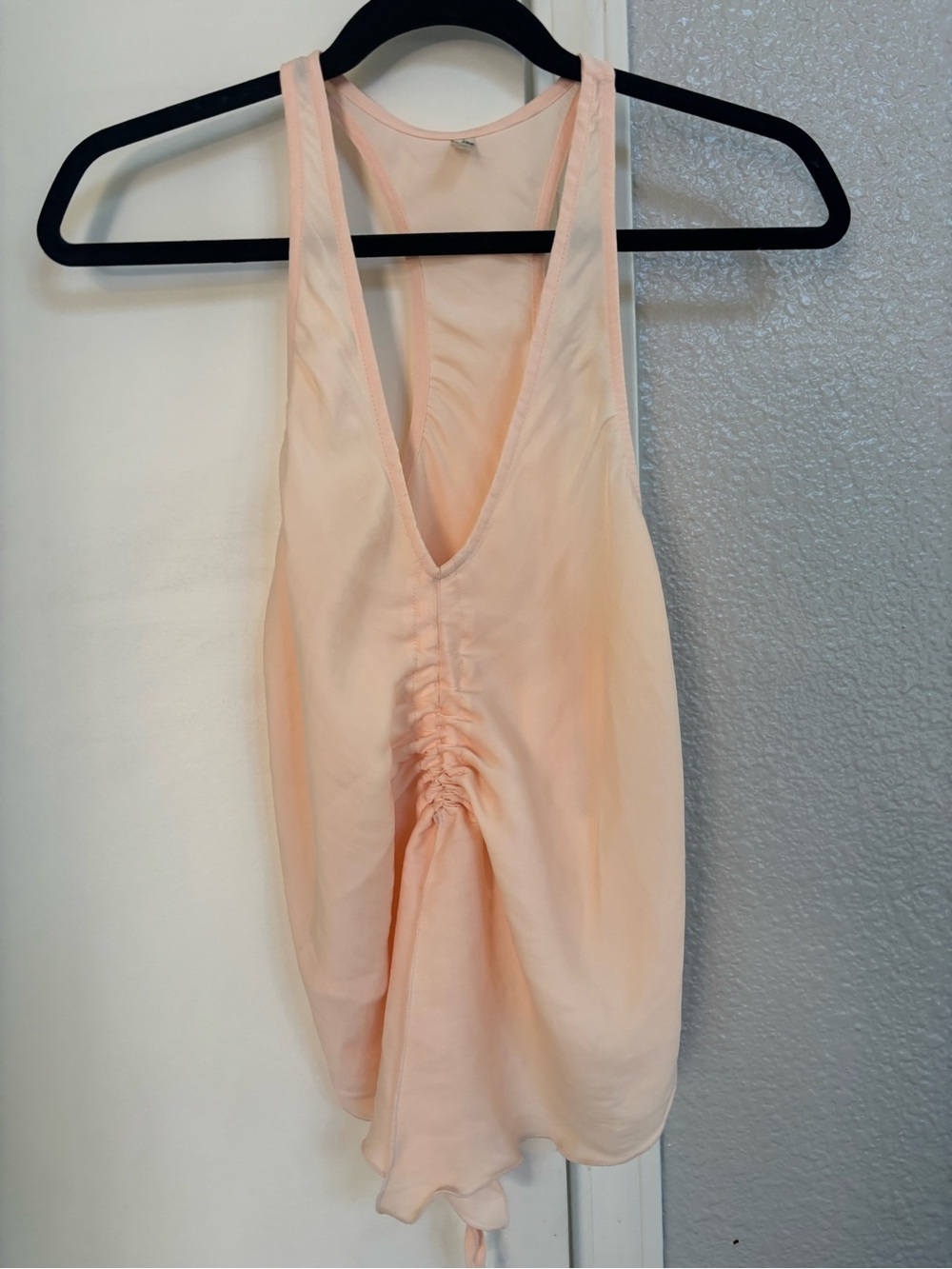 Free People Peach V-Neck Sleeveless Tank